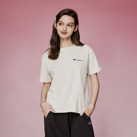 Champion冠军短袖T恤女士2025夏季纯棉圆领刺绣宽松休闲夏季 雾霾蓝 M