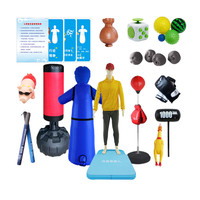 伍贰伍 WEW-XXTZ 宣泄套装四情绪减压玩具组合（仿真发音宣泄人+立式宣泄柱+立式宣泄球+充气宣泄人+浅蓝色实心宣泄棒+手套+摔跤球+呐喊壶+宣泄挂图+宣泄制度+减压魔方+减压人面球+惨叫鸡+惨叫猪+充气宣泄锤）