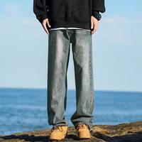 2025春款百搭高街牛仔裤潮牌复古休闲小脚牛仔裤男士裤子
