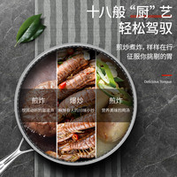 HZIB/赫巴兹平底锅304煎蛋平底锅加厚加热节能燃气灶电磁炉通用 【304】平底煎锅玻璃盖30cm