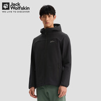 JackWolfskin德国狼爪防风防泼水户外轻薄软壳夹克男5303664 板岩灰/6945 XXL 185/108A