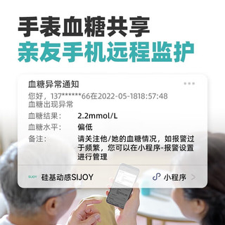 硅基动感动态血糖仪24小时监测传感器探头家用免扎手指血糖检测仪GS1型 硅基手表