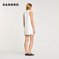 SANDRO2025春夏新款女装法式气质法式扣饰挂脖连衣裙SFPRO04120