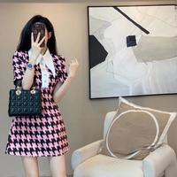 连衣裙女夏季高级设计感小众气质针织Polo裙子
