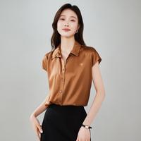 【桑蚕丝衬衫】短袖衬衣女夏季薄款时尚百搭气质女士上衣