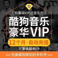 酷狗音乐 酷狗豪华VIP会员一年 赠音乐包 直充
