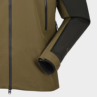 凯乐石MONT X全天候硬壳冲锋衣户外暴雨防水专业登山服外套男女款 单冲-苔石绿/岩岭灰【 MONT X】 2XS