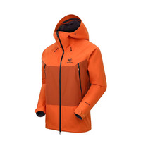 凯乐石MONT X全天候硬壳冲锋衣户外暴雨防水专业登山服外套男女款 单冲-氧化橙/枫叶橙【 MONT X】 L