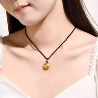 金至福足金小胖福吊坠黄金项链古法金挂坠本命年 约6.62克（多退少补）