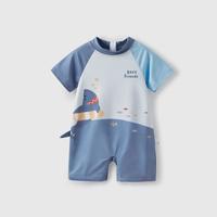 【5A抑菌（配泳帽抗氯】夏装男童连体泳衣女童泳装宝宝沙滩衣服