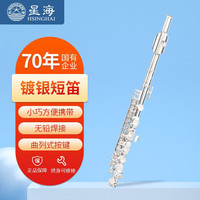 星海 XP-100 短笛乐器 C调镀银笛子 乐队军乐团专用