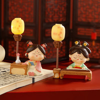 西安文创纪念品古风唐仕女小夜灯摆件办公室桌面装饰品