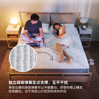 大件超省：IKEA 沃斯棠 双层袋装弹簧床垫 【硬+】浅蓝色 150*200cm