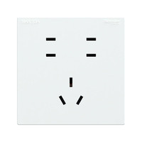 施耐德电气 七孔插座 86型暗装墙壁电源开关插座面板 博绎系列  清雅白色