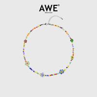 AWE官方彩色琉璃串珠小花手链杨幂金智秀明星同款锁骨链项链 AWE X 赵露思 手链