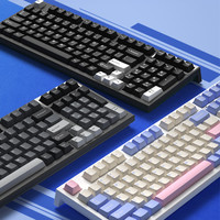 腹灵fl980 v2 pro无线蓝牙有线三模侧刻正刻98配列97游戏机械键盘 黑轴 FL980三模-粉面-彼岸樱正刻透光-全键热插拔