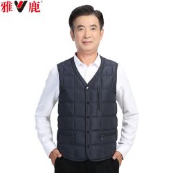 YALU 雅鹿 中老年男士羽绒服保暖背心马甲