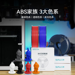 三绿 3D打印耗材ABS高韧性耐热稳定低气味耗材封箱打印适用拓竹H2D打印机纵维3D打印机ABS耗材线径1.75mm