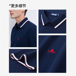 Navigare【冰感棉】意大利小帆船polo衫男短袖夏季透气体恤翻领舒适上衣 海军蓝 S