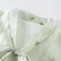 碎花衬衫女夏季款宽松遮肚子小衫法式雪纺上衣