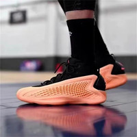 缀樱爱德华兹一代篮球鞋华子1代AE1蓝黑色男子减震防滑耐磨实战运动鞋 黑紫 43