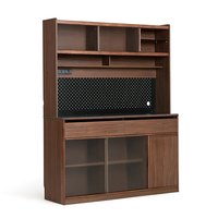 林氏家居中古风餐边柜双层靠墙一体储物收纳酒柜林氏木业UM3T-A 1.5m高餐边柜UM3T