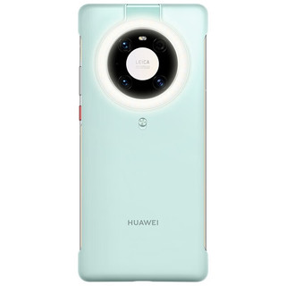 华为（HUAWEI） 手机壳Mate 40环闪壳保护套自拍直播纤薄设计防摔耐磨 Mate 40 Pro【知更蓝】玻璃背盖