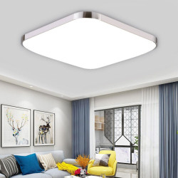 灵翔之光 LED客厅灯 吸顶灯 40*40cm白光36W 银色边框