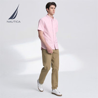 诺帝卡（NAUTICA）【单件直降】男装夏季亲肤柔软透气简约休闲短袖衬衫男WE3231