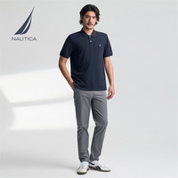 诺帝卡（NAUTICA）【大促】男装25春夏多色百搭亲肤透气短袖POLO衫男 藏青4NV L