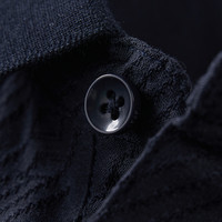 太平鸟男装休闲polo衫夏季提花透气短袖青年潮流男士保罗衫 3XL 深紫1(修身)