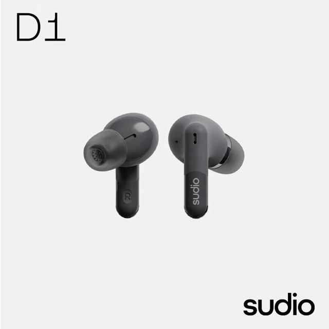 sudio D1 真无线蓝牙耳机 入耳式 蓝牙5.4男女生 兼容苹果华为小米系统 经典黑 D1经典黑