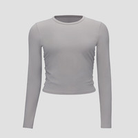 lululemon丨All It Takes 女士运动长袖T恤*罗纹 Nulu™ LW3GEZS 河石色 XXS /2