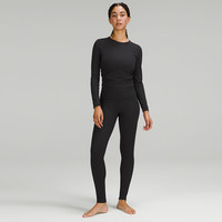 lululemon丨All It Takes 女士运动长袖T恤*罗纹 Nulu™ LW3GEZS 黑色 XL /12