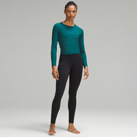 lululemon丨All It Takes 女士运动长袖T恤*罗纹 Nulu™ LW3GEZS 蓝绿色 M /8