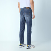 海澜之家（HLA）直筒牛仔裤男25春夏五袋款绣花裤子男春季 牛仔蓝过渡色（浅）13 37 180/94A 171~176斤