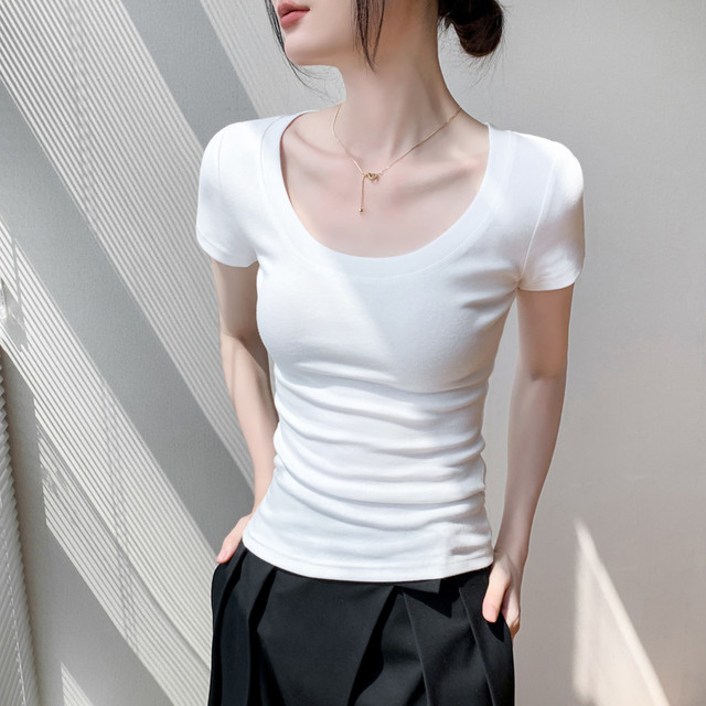 歌倍尚 女士修身短袖T恤 2859