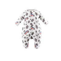 NORDICBABY 婴儿睡袋竹棉纱布春秋夏季薄款儿童分腿防踢被四季通用02 牛牛睡袋-S码 咨询客服确认尺码