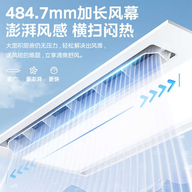 PLUS会员：美的 凉霸厨房卫生间集成吊顶照明一体遥控排气换气吹风负离子除菌B8P
