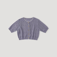 巴厘小猪女宝宝开衫夏季薄款外套儿童空调服百搭外出衣服透气女童针织上衣