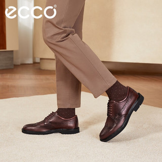 爱步（ECCO）皮鞋男 布洛克雕花德比鞋男鞋英伦商务鞋牛皮皮鞋 都市伦敦525614 黑色52561411001 41 拍大一码