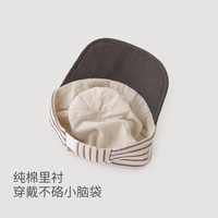 巴厘小猪男宝宝帽子小月龄春秋婴儿帽外出防风遮阳帽可爱洋气儿童鸭舌帽 奶油杏 45cm(3-6个月)