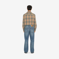 BURBERRY| 男装 格纹棉质长袖衬衫 80705771 典藏米色 S