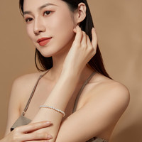 老庙珍珠手链淡水无核珍珠简约时尚手饰送老婆女友生日节日礼物 约6-6.5mm