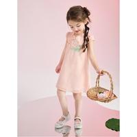 【盘扣荷花绣】婴幼女童连衣裙夏儿童汉服旗袍裙