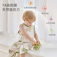 ibaby儿童睡衣男童夏季薄款女童睡裙婴儿空调服中大童宝宝家居服睡袍 恐龙世纪 120