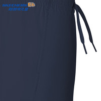 Skechers斯凯奇男女童夏季梭织儿童休闲修身舒适透气户外运动短裤P225K075 藏青色/002Z 170