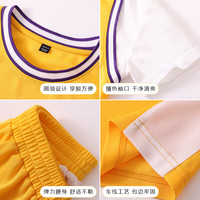 小猪班纳儿童夏装篮球服2025中大童运动短袖套装夏季女童网眼速干衣服 【网眼速干】宝蓝/X打篮球 130 (体重46-56)