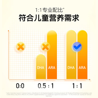 润科宝得聪双A DHA海藻油软胶囊 ARA藻油 儿童婴幼儿海藻油