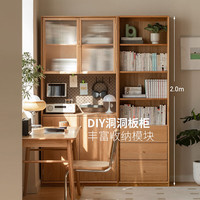  YESWOOD/源氏木语 纯实木 实木书柜  0.4米转角三抽书柜 400*350*2000